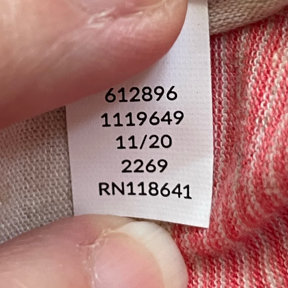 Cream & Coral Pink Striped Comfy Beachy Maxi Dress - Picture 12 of 13
